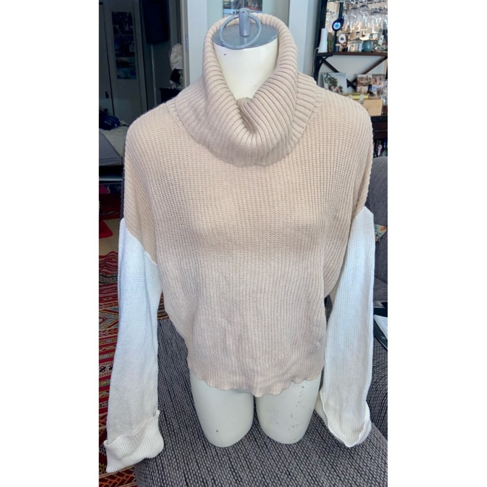 Splendid, Long-slv Medium-knit Turtleneck Knit Sweater, Sz M